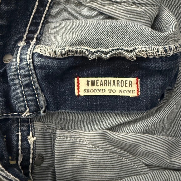 NWT TK Axel Slim Boot Jeans Mens 36x30 Blue Medium Wash Contrast Stitch Pockets - Picture 9 of 16